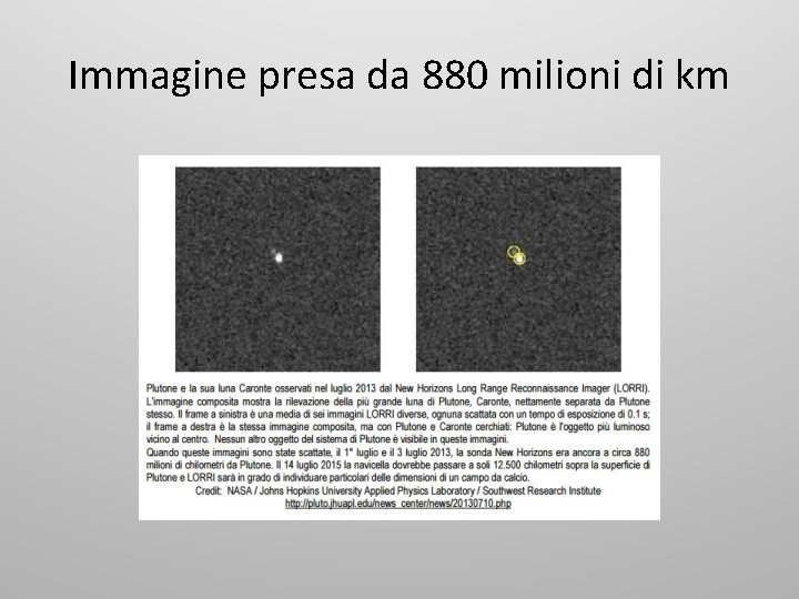 Immagine presa da 880 milioni di km 