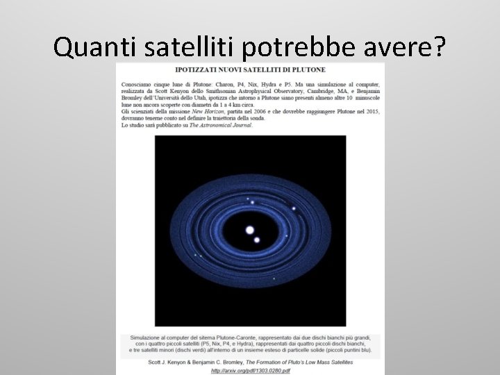 Quanti satelliti potrebbe avere? 