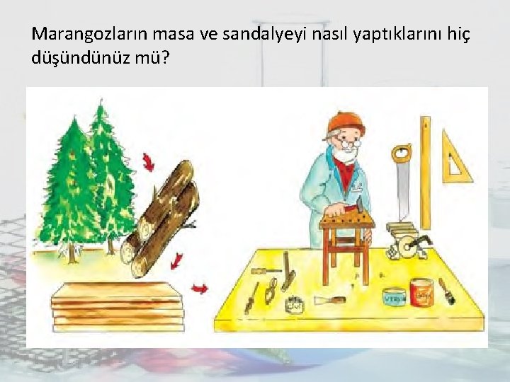 Marangozların masa ve sandalyeyi nasıl yaptıklarını hiç düşündünüz mü? Marangozların masa ve sandalyeyi nasıl yaptıklarını hiç düşündünüz mü?