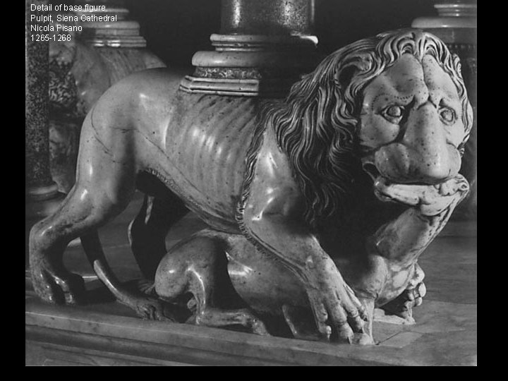 Detail of base figure Pulpit, Siena Cathedral Nicola Pisano 1265 -1268 