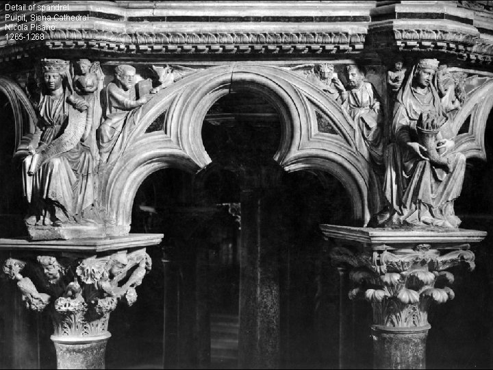 Detail of spandrel Pulpit, Siena Cathedral Nicola Pisano 1265 -1268 