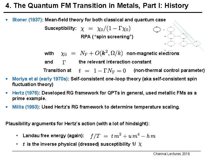 4. The Quantum FM Transition in Metals, Part I: History § Stoner (1937): Mean-field