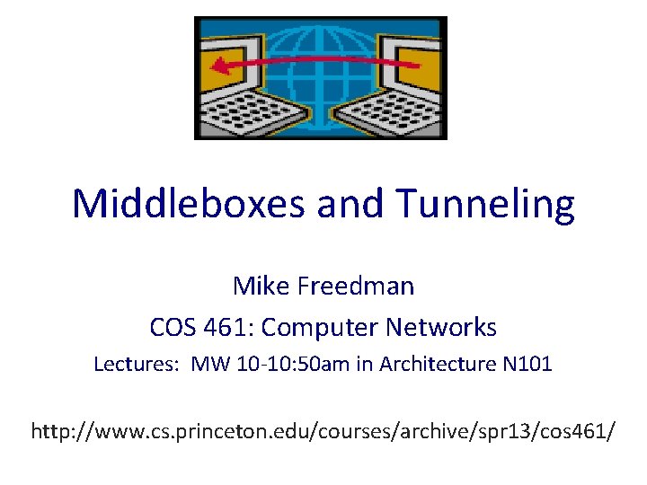 Middleboxes and Tunneling Mike Freedman COS 461: Computer Networks Lectures: MW 10 -10: 50