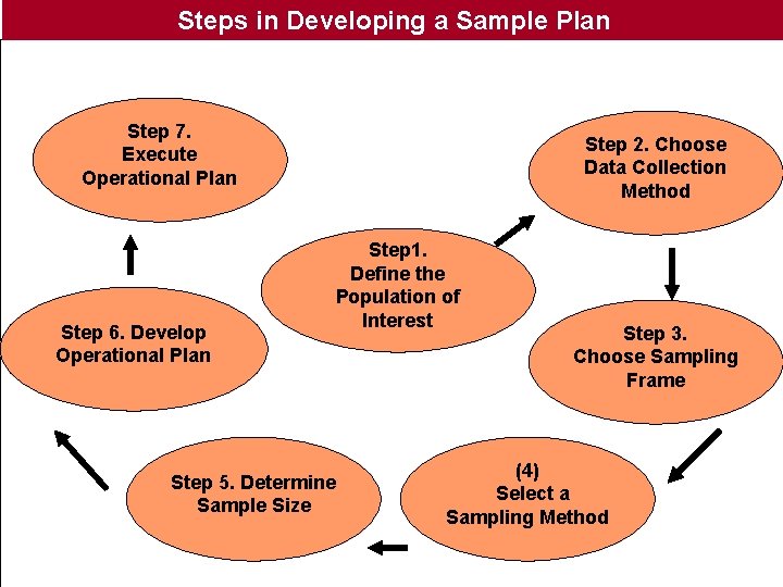 Steps in Developing a Sample Plan Step 7. Execute Operational Plan Step 6. Develop