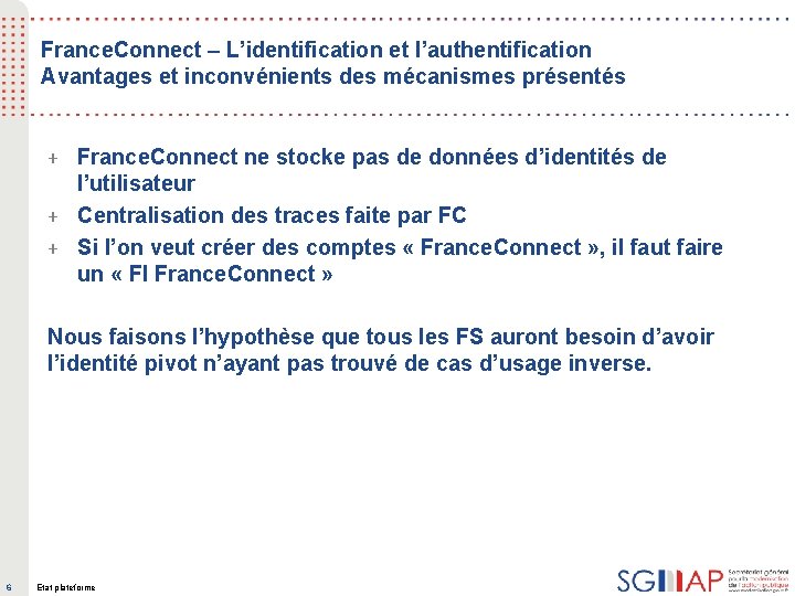 France. Connect – L’identification et l’authentification Avantages et inconvénients des mécanismes présentés + France.