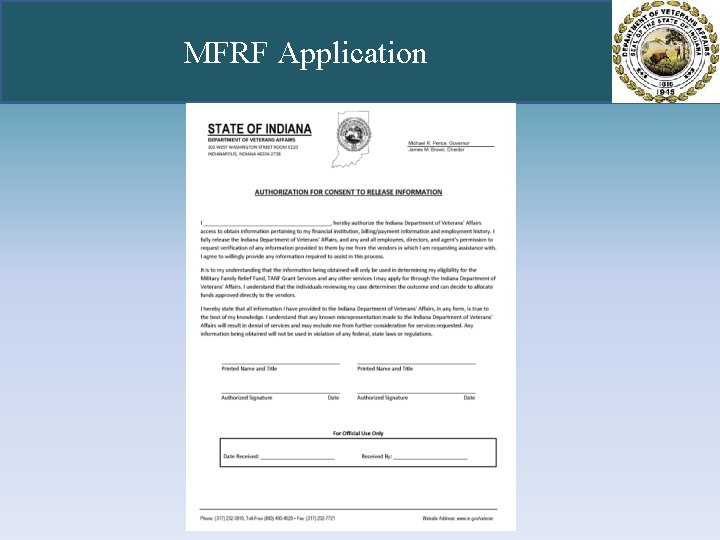 MFRF Application 