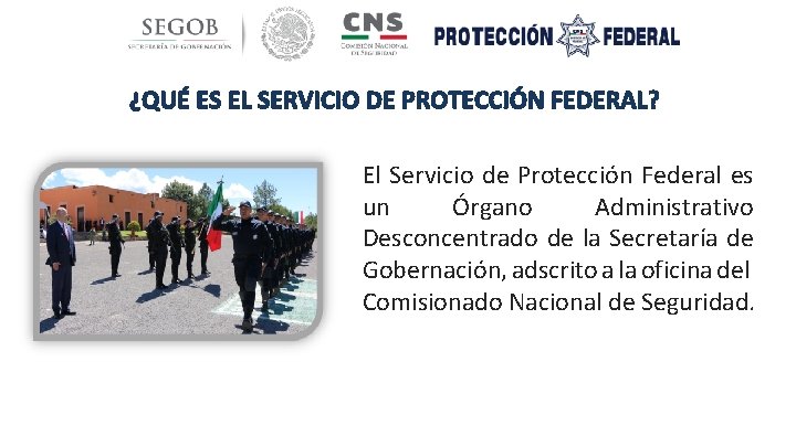 ¿QUÉ ES EL SERVICIO DE PROTECCIÓN FEDERAL? El Servicio de Protección Federal es un