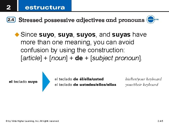 u Since suyo, suya, suyos, and suyas have more than one meaning, you can u Since suyo, suya, suyos, and suyas have more than one meaning, you can
