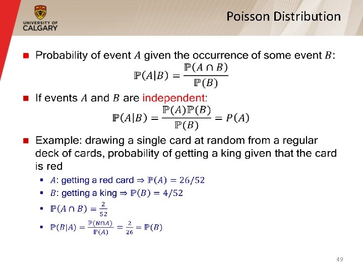 Poisson Distribution § 49 Poisson Distribution § 49