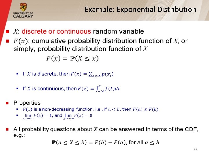 Example: Exponential Distribution § 58 Example: Exponential Distribution § 58