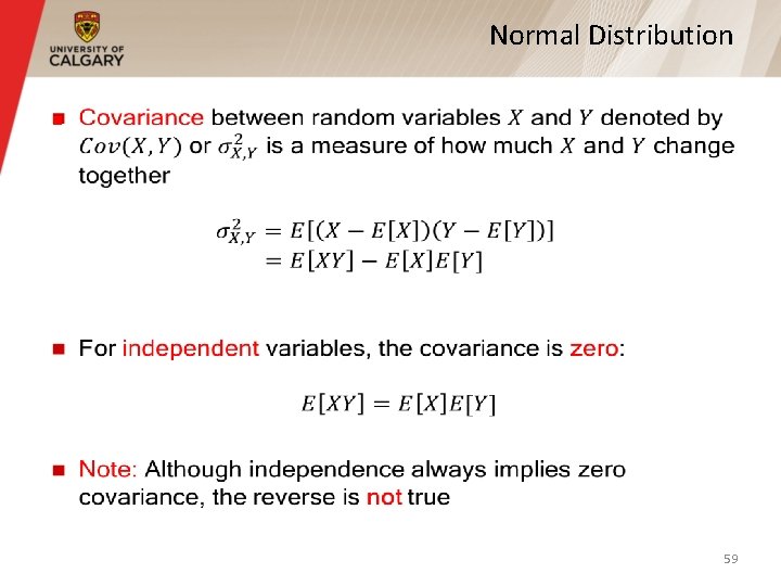 Normal Distribution § 59 Normal Distribution § 59