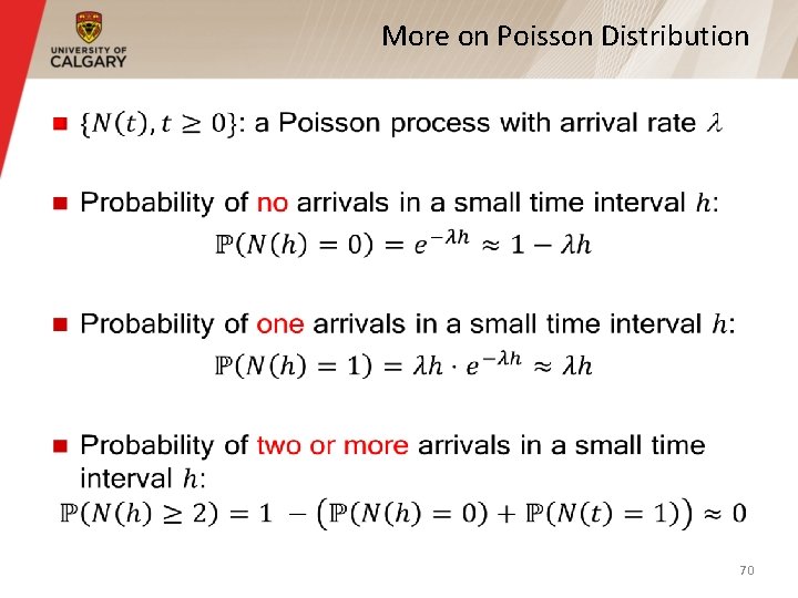 More on Poisson Distribution § 70 More on Poisson Distribution § 70