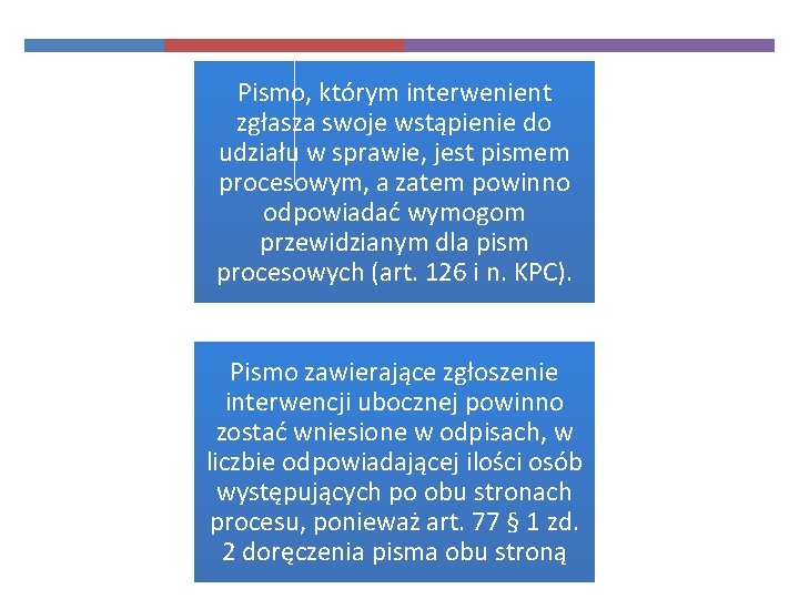 Pismo, którym interwenient zgłasza swoje wstąpienie do udziału w sprawie, jest pismem procesowym, a