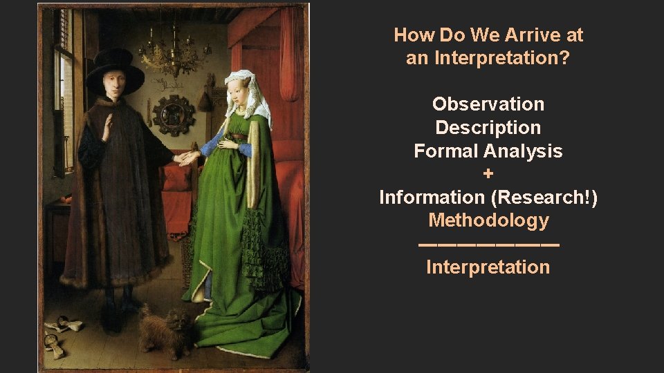 How Do We Arrive at an Interpretation? Observation Description Formal Analysis + Information (Research!)