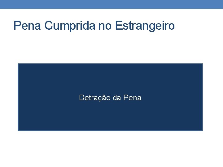 Pena Cumprida no Estrangeiro Detração da Pena 