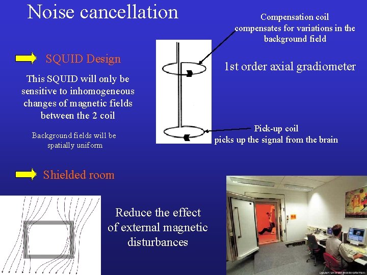 Noise cancellation SQUID Design This SQUID will only be sensitive to inhomogeneous changes of