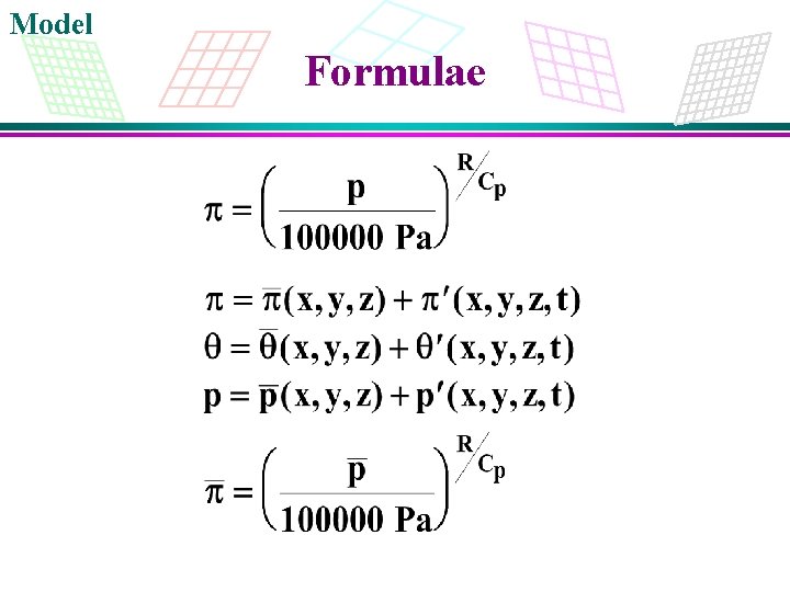 Model Formulae 