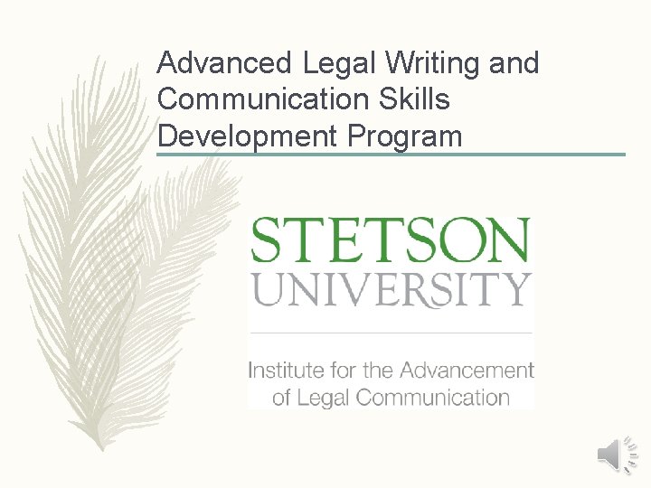 Advanced Legal Writing and Communication Skills Development Program 