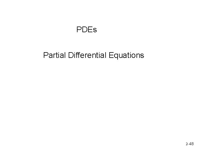 PDEs Partial Differential Equations 2 - 48 