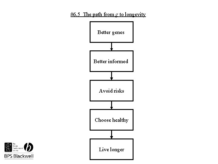 #6. 5 The path from g to longevity Better genes Better informed Avoid risks