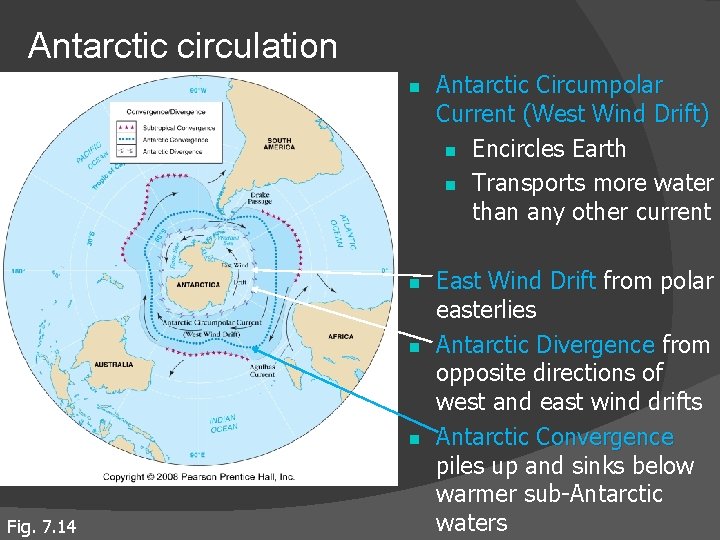 Antarctic circulation n n Fig. 7. 14 Antarctic Circumpolar Current (West Wind Drift) n