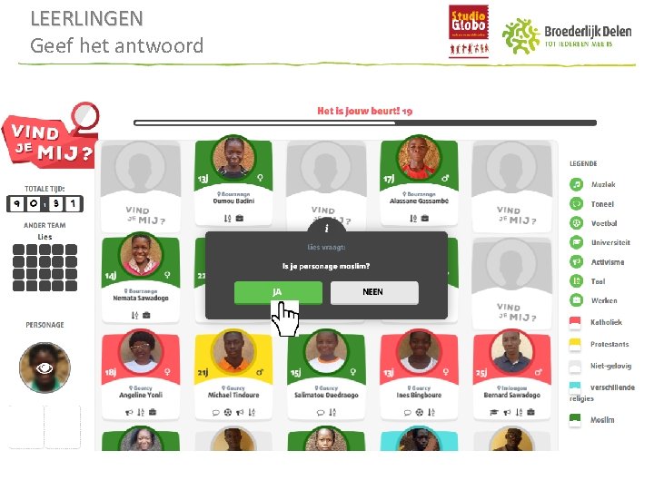 LEERLINGEN Geef het antwoord 