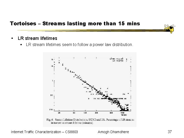 Tortoises – Streams lasting more than 15 mins LR stream lifetimes seem to follow
