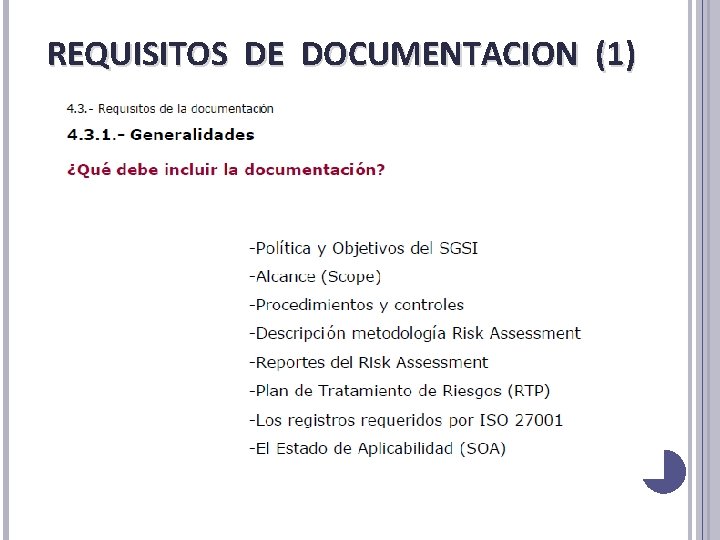 REQUISITOS DE DOCUMENTACION (1) REQUISITOS DE DOCUMENTACION (1)