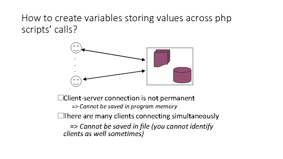 How to create variables storing values across php scripts’ calls? . . . �Client-server How to create variables storing values across php scripts’ calls? . . . �Client-server