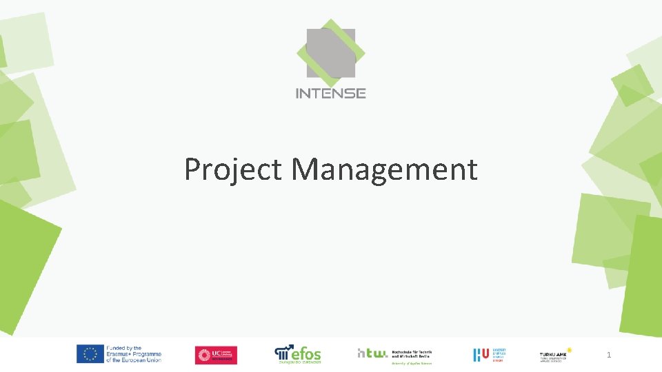 Project Management 1 Project Management 1