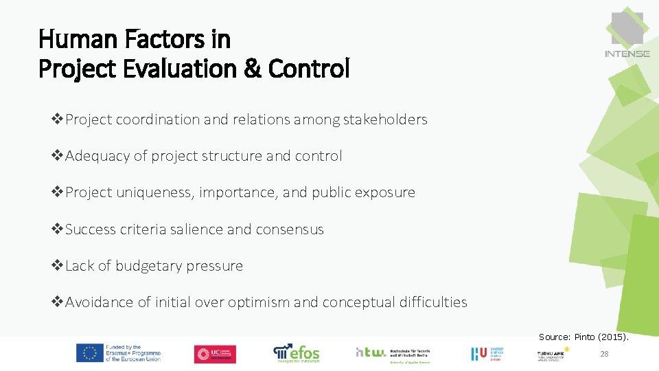 Human Factors in Project Evaluation & Control v. Project coordination and relations among stakeholders Human Factors in Project Evaluation & Control v. Project coordination and relations among stakeholders