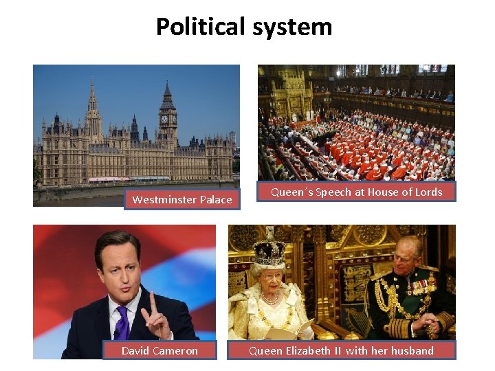 Political system Westminster Palace David Cameron Queen´s Speech at House of Lords Queen Elizabeth