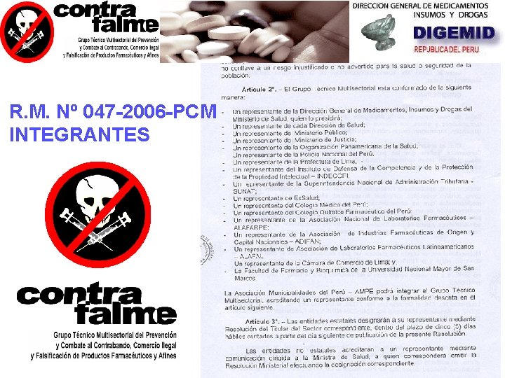 R. M. Nº 047 -2006 -PCM INTEGRANTES 