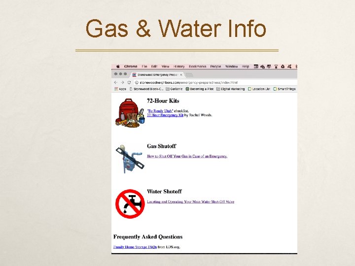 Gas & Water Info 