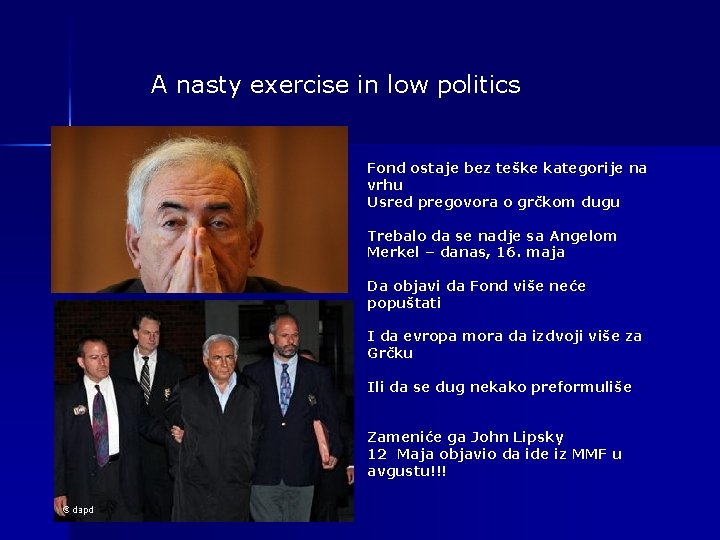 A nasty exercise in low politics Fond ostaje bez teške kategorije na vrhu Usred