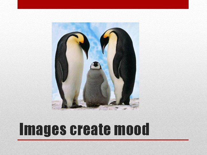 Images create mood 