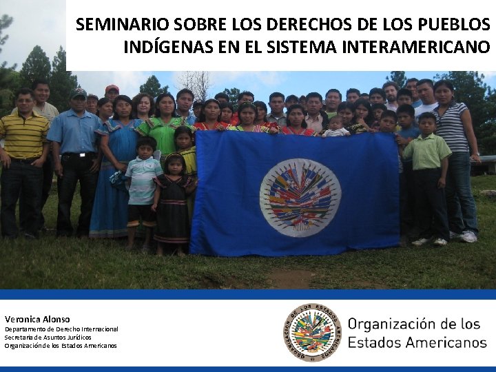 SEMINARIO SOBRE LOS DERECHOS DE LOS PUEBLOS INDÍGENAS EN EL SISTEMA INTERAMERICANO Veronica Alonso