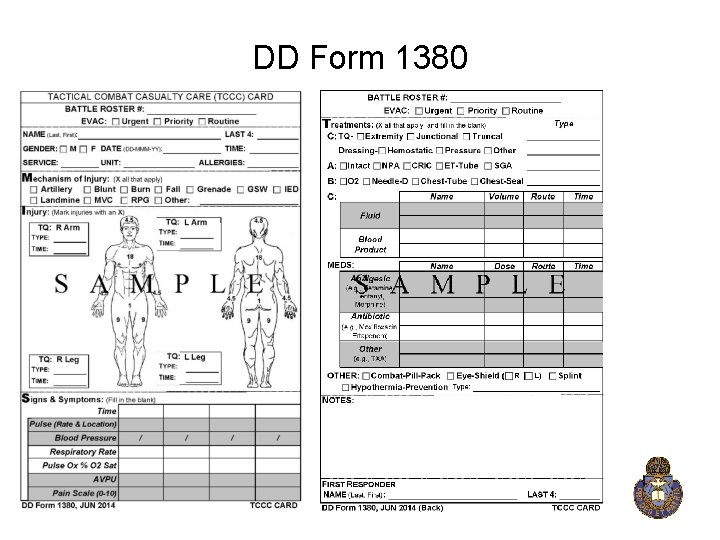 DD Form 1380 