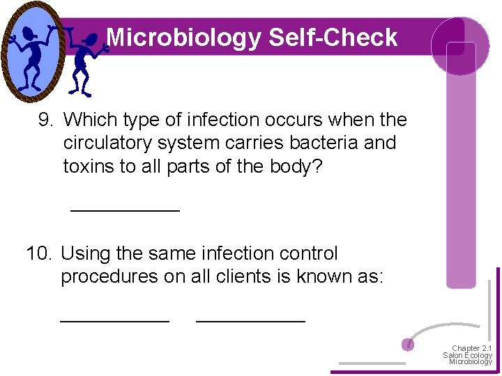 Microbiology Self-Check 9. Which type of infection occurs when the circulatory system carries bacteria