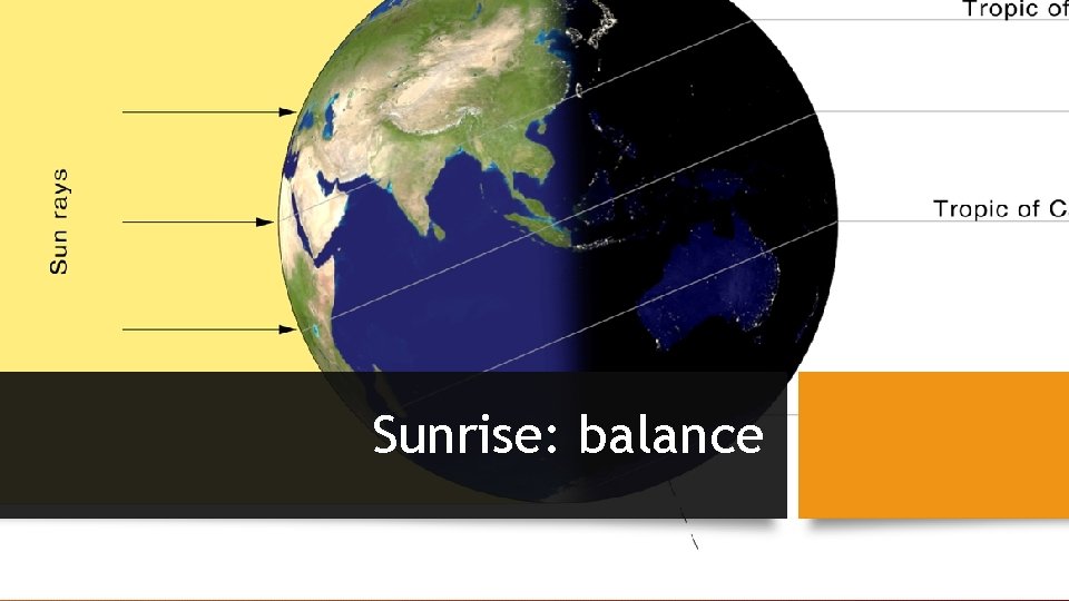 Sunrise: balance Sunrise: balance