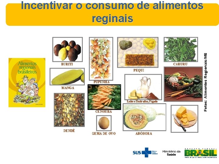 Incentivar o consumo de alimentos Alimentos Regionais reginais 
