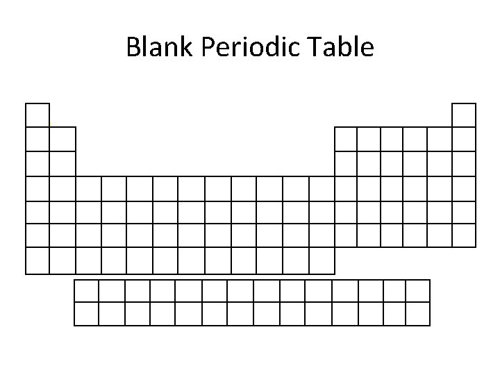 Blank Periodic Table 