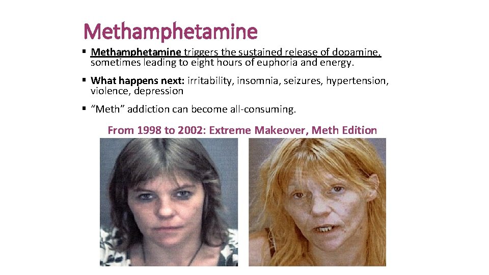 Methamphetamine § Methamphetamine triggers the sustained release of dopamine, sometimes leading to eight hours