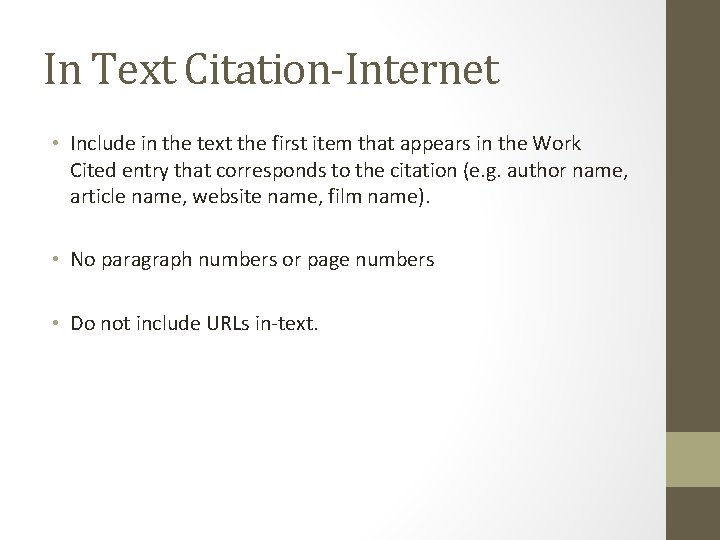 How do you do an in text citation for a website?