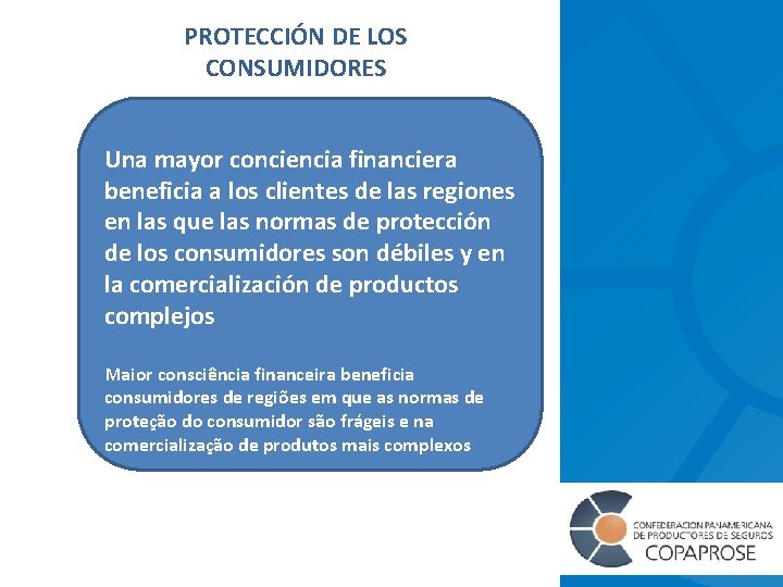 PROTECCIÓN DE LOS CONSUMIDORES Una mayor conciencia financiera beneficia a los clientes de las