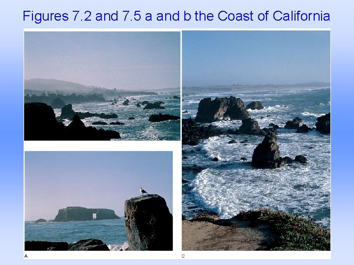Figures 7. 2 and 7. 5 a and b the Coast of California 