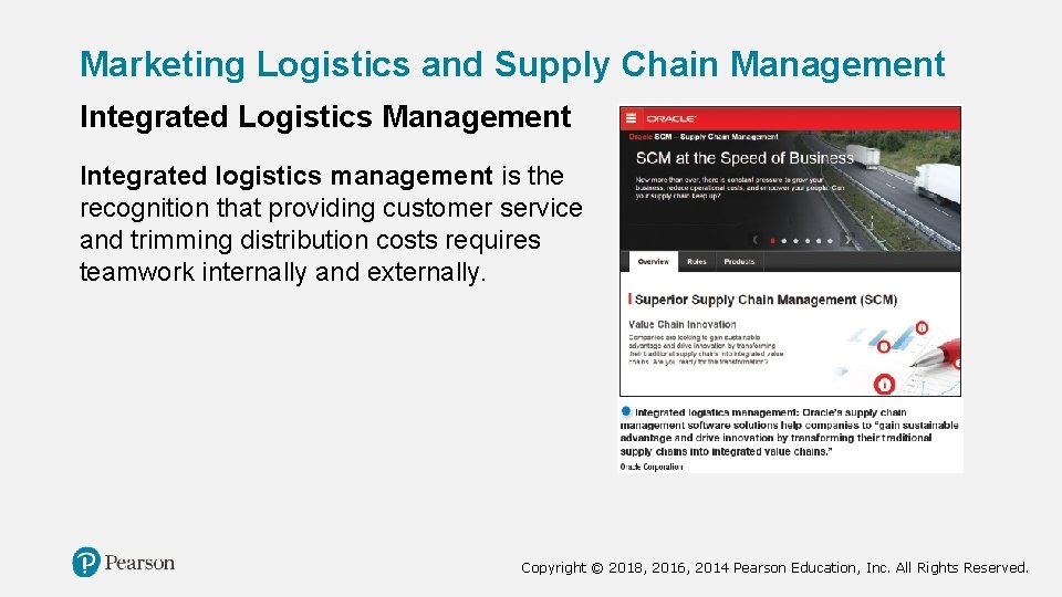 Marketing Logistics and Supply Chain Management Integrated Logistics Management Integrated logistics management is the