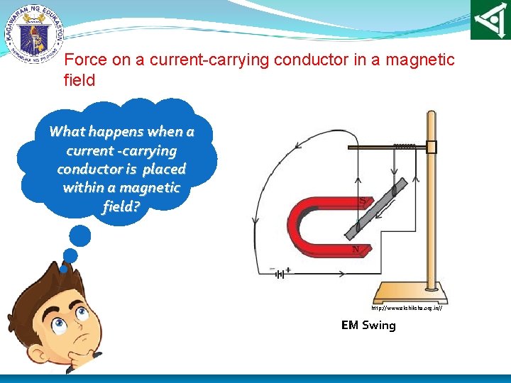 Force on a current-carrying conductor in a magnetic field What happens when a current