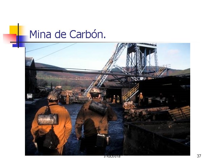 Mina de Carbón. Minería, Fuentes de energía e Industria 37 