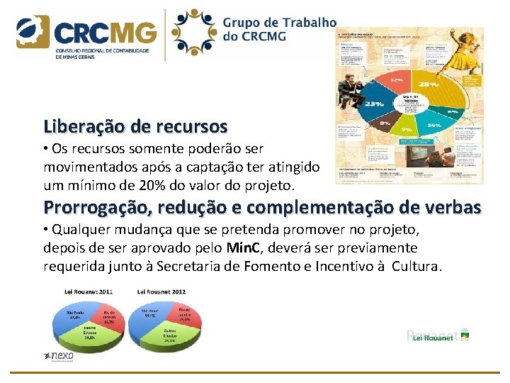 Liberação de recursos • Os recursos somente poderão ser movimentados após a captação ter